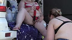 mature big ass lesbians caught on hidden cam outdoors