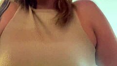 gym sweat drips on my hard nipples wet pussy times square