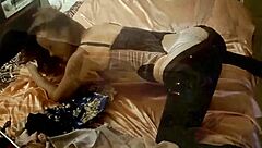 blonde amateur in corset begs for bent over doggystyle rimjob?