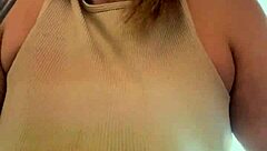 gym sweat drips on my hard nipples wet pussy times square