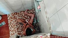 French Brunette Amateur Voyeur Shower Masturbation