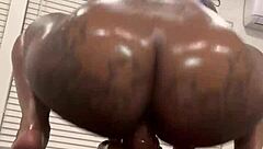 Flexible Ebony Girls Compete in Deepthroat Dick Sucking Game