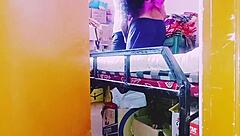 desi housewife moans dirty telugu during store rough sex