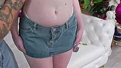 Heavy-titted Gigi Sweets begs Bryan Gozzling for sloppy deepthroat cumshot