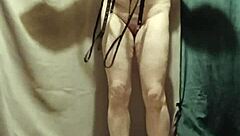 french bdsm slave bound harnais auto submission session