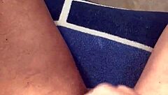 Naked man masturbates wildly in intense solo session!