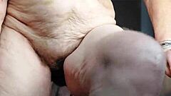 granny fucks hairy pussy with cucumber