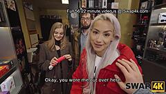 oh god that hot girl and cuckold boyfriend join our kinky wife swap masquerade