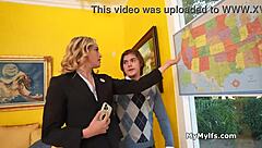 Drilling sexy milf campaign manager freeuse style in stockings costumes