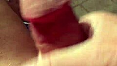 Naked man masturbates wildly in intense solo session!