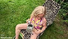 Watering can seduction builds to explosive orgasm bliss