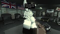 Gym BBC fucks pussy rough with cumshot in empty studio