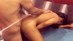 skinny latina takes rough deep anal