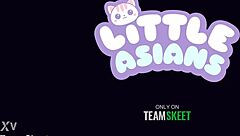 Petite Asian cosplay teen rides interracial cock spanking narrow ass