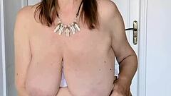 busty granny teases with lingerie joi instructions