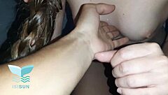 famous youtuber with pigtails rides cock cowgirl in homemade creampie frenzy