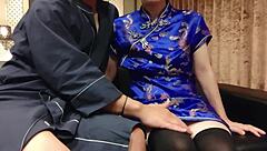 Cute Chinese Dress Amateur Kisses, Licks, and Fucks in Cosplay Frenzy