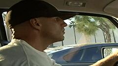 Ice Cream Man Gets Flashing Upskirt Panties from Teeny Skirt Tease!