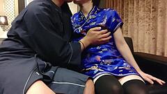 Cute Chinese Dress Amateur Kisses, Licks, and Fucks in Cosplay Frenzy