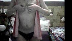 sexy filipina teases with small tits striptease