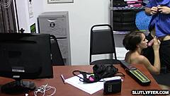 Stud Fingers Natalie's Clit as She Grinds Hard on His Thick Cock Cowgirl Style