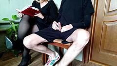 risky handjob tease near juicy mature milf's fat hairy pussy and saggy tits