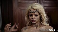 Fetish Teen Sub Spermed in Extreme Threeway