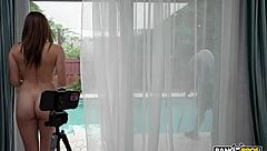 Rissa May Teases Natural Tits Then Fucks Pool Guy