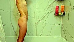 uh oh he caught me in shower and fucked my tight petite pussy so good