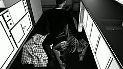 polka dot babe gets kitchen sex action