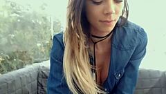 mysterious outdoor webcam tease with busty beauty