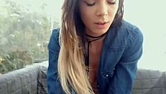 mysterious outdoor webcam tease with busty beauty