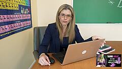 horny milf bends over for intense anal pounding and cumshot at school