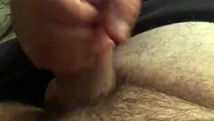 early morning handjob leads to explosive cum release