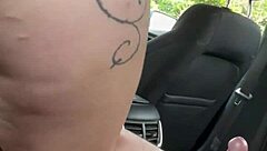 Busty Hooker Rides Cock Reverse Cowgirl in Car!