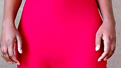 Sexy african lady flaunts massive tits seductively