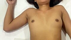 petite babe bounces on huge black cock till cum drenches her tight body