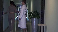 bold teen beauty parish rides hard in hotel with choking deepthroat doggystyle