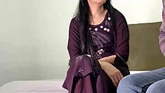 Boss fucks naked stepsister's tight ass pussy in hotel