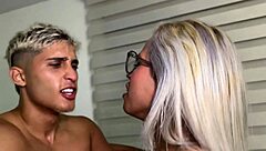 Hot Secretary Milan Rodriguez Cums on Co-Worker's Glasses