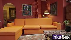 Curvy big tits latina scolds tiny pervert exhibitionist