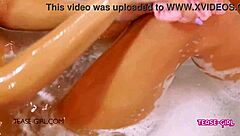 Beautiful college babe bathing tempts your deepest desires?