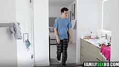 Stepsis, stepmom and stepgranny join teen for wild foursome fuck