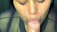 a stranger chokes forces deepthroat gagging cum swallow after rough fuck
