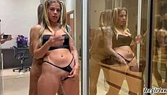 naughtiest brazilian blonde begs for ass creampie milk