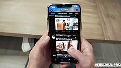 audrey madison, blindfolded blonde milf takes massive cock doggystyle pounding