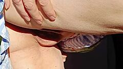 Mature Blonde Wife Gapes Huge Pussy Lips