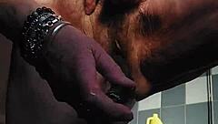 granny fucks hairy german pussy with cucumber deep