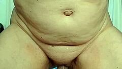 naughty housewife orgasms on huge dildo toy