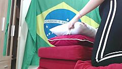 Screaming asian virgin cries from big brazilian cock breaking her in